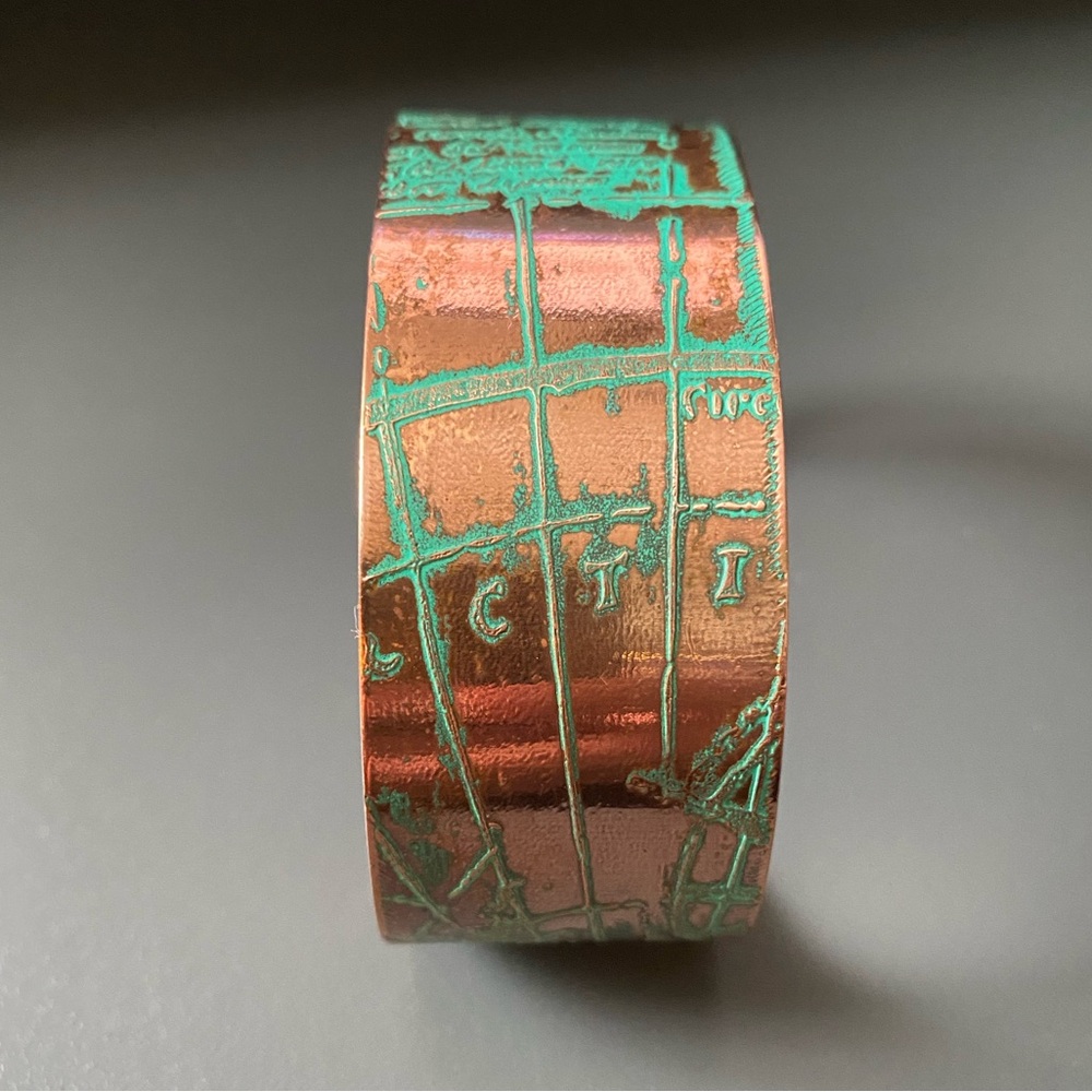 Rustic Copper Cuff Bracelet - Picture 9 of 10